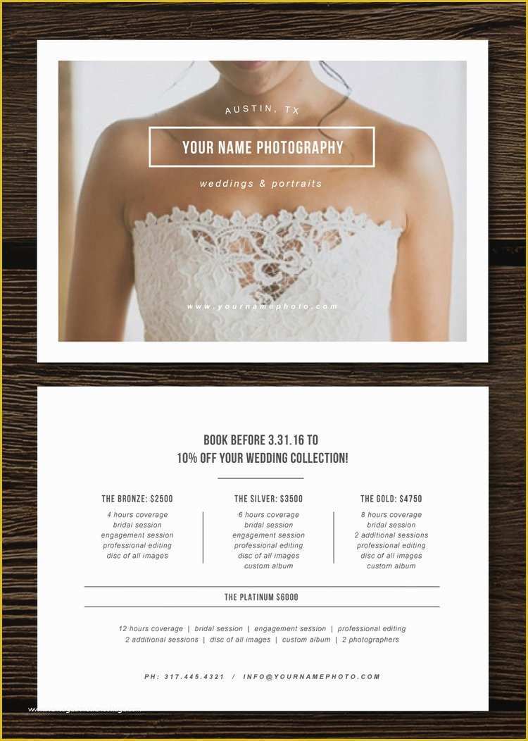 Free Wedding Pricing Template Of Pricing Guide Flyer Template for Graphers Weddi with