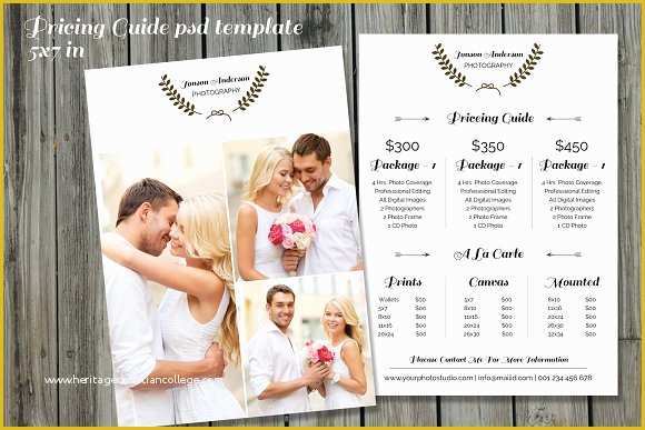 Free Wedding Pricing Template Of Wedding Photography Price List Template