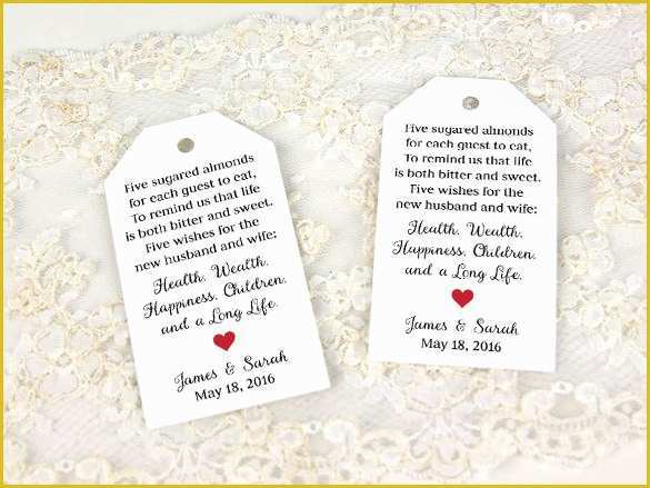 Free Wedding Tags Template Of 26 Favor Tag Templates Psd Ai