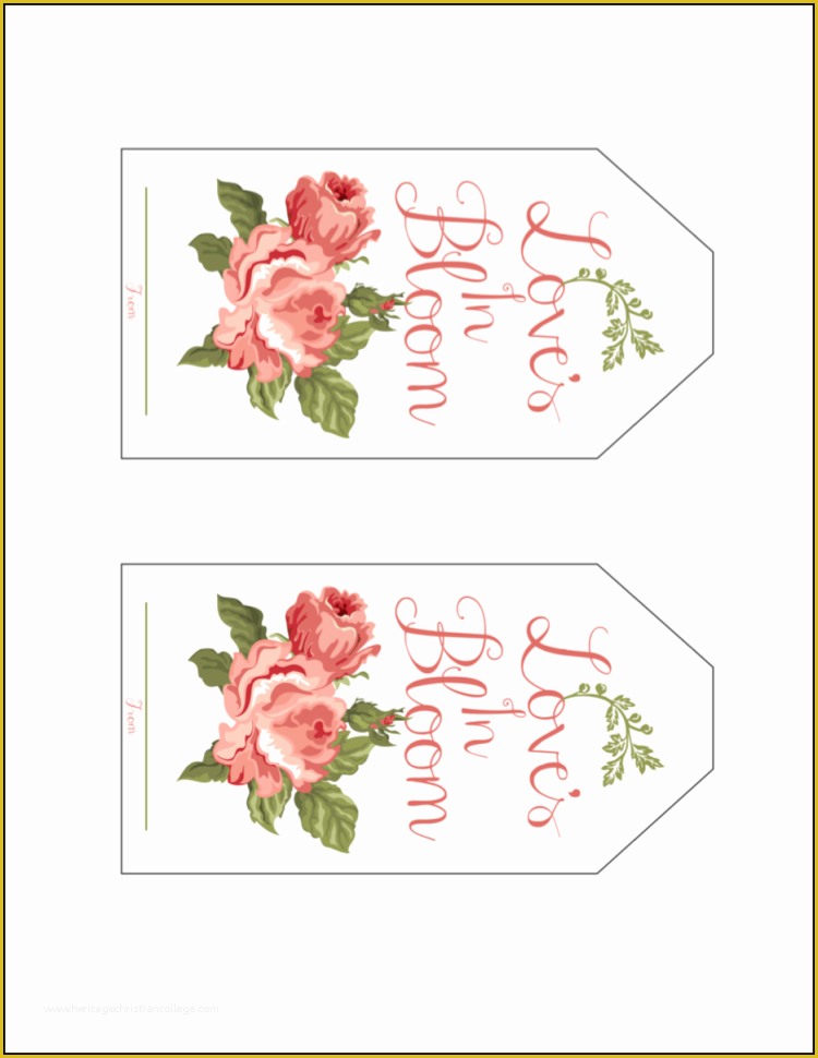 Free Wedding Tags Template Of Bridal Shower Gift Tags