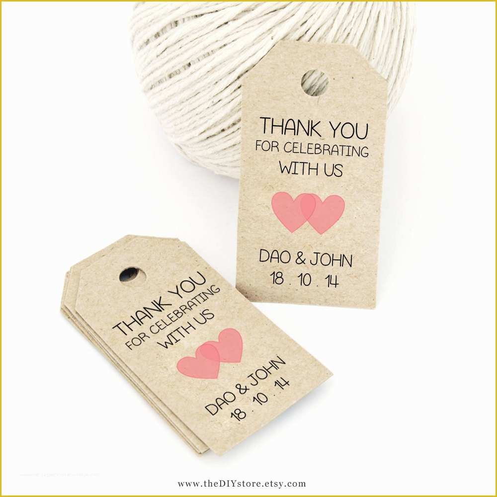 Free Wedding Tags Template Of Favor Tag Template Printable Small Double Heart Design