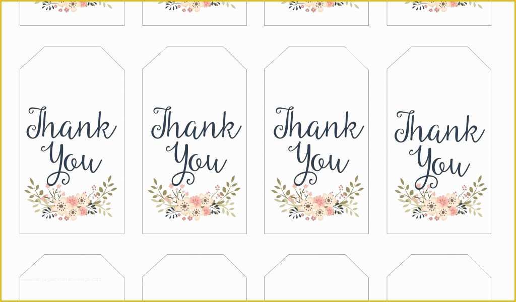 Free Wedding Tags Template Of Free Printable Wedding Thank You Tags Templates Thank You