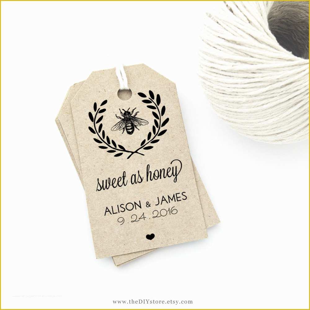 Free Wedding Tags Template Of Honey Bee Wedding Favor Tag Template Medium Tag Size Wedding