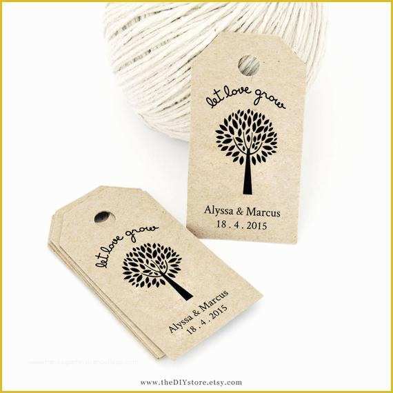 Free Wedding Tags Template Of Items Similar to Let Love Grow Favor Tag Template Medium