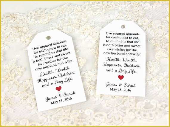 Free Wedding Tags Template Of Jordan Almonds Favor Tag Wedding Favor Tag Custom Tag