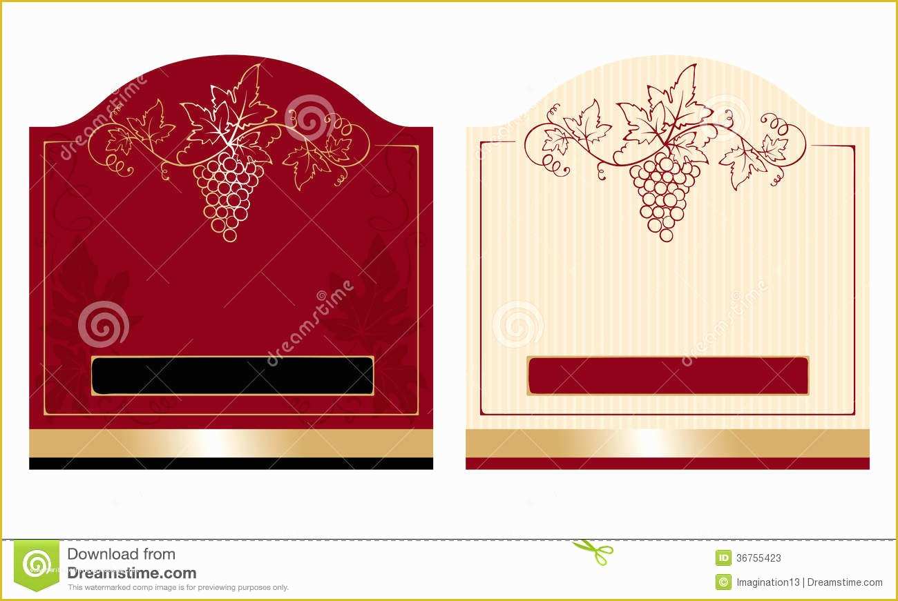 Free Wine Label Template Of Patterns Wine Labels Stock Vector Illustration Of Drink