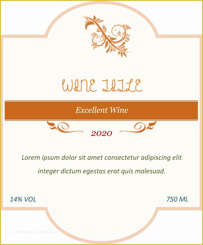 Free Wine Label Template Of Wine Label Template Make Your Own Wine Labels