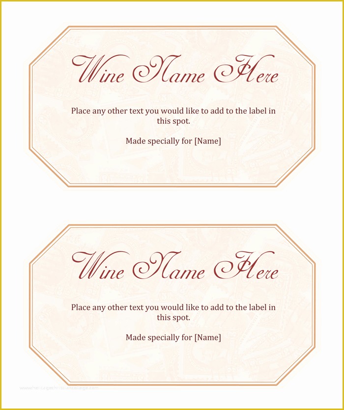 Free Wine Label Template Of Wine Label Template Make Your Own Wine Labels