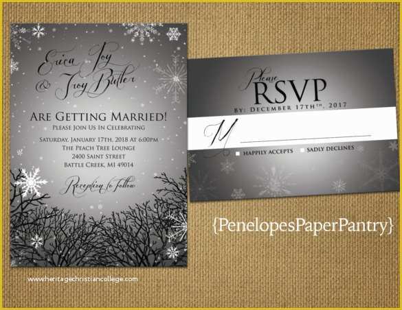 Free Winter Wonderland Invitations Templates Of 14 Winter Wedding Invitation Templates – Sample Example