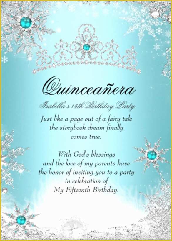 Free Winter Wonderland Invitations Templates Of 28 Quinceanera Invitations Templates Psd Vector Eps