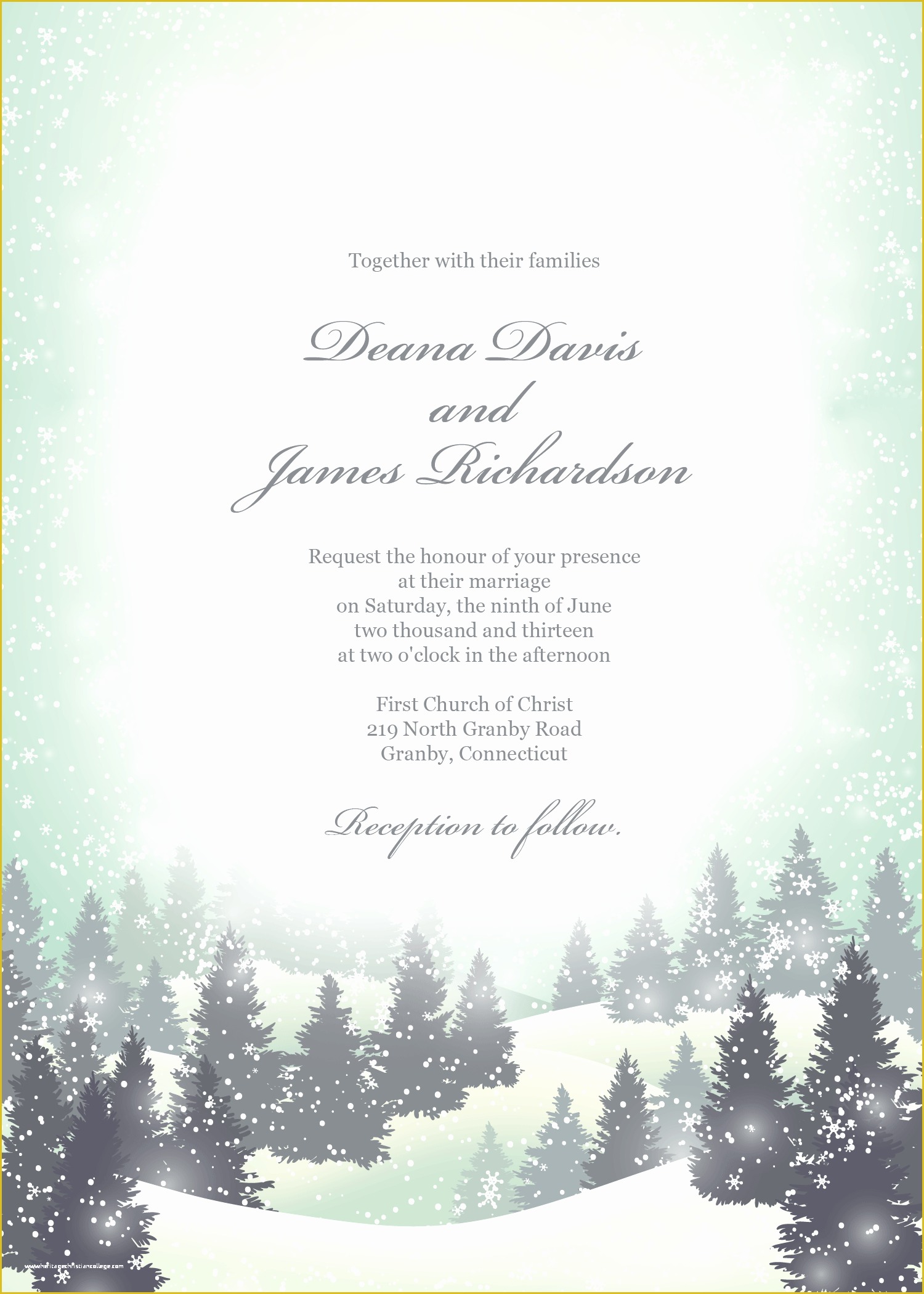 Free Winter Wonderland Invitations Templates Of Free Pdf Invitation Template Winter Wonderland Can Also