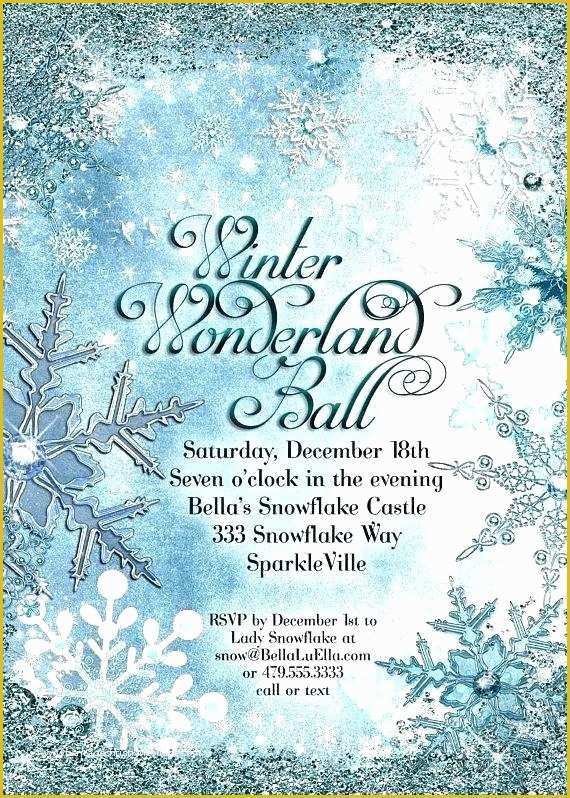 Downloadable Free Winter Wonderland Invitations Templates