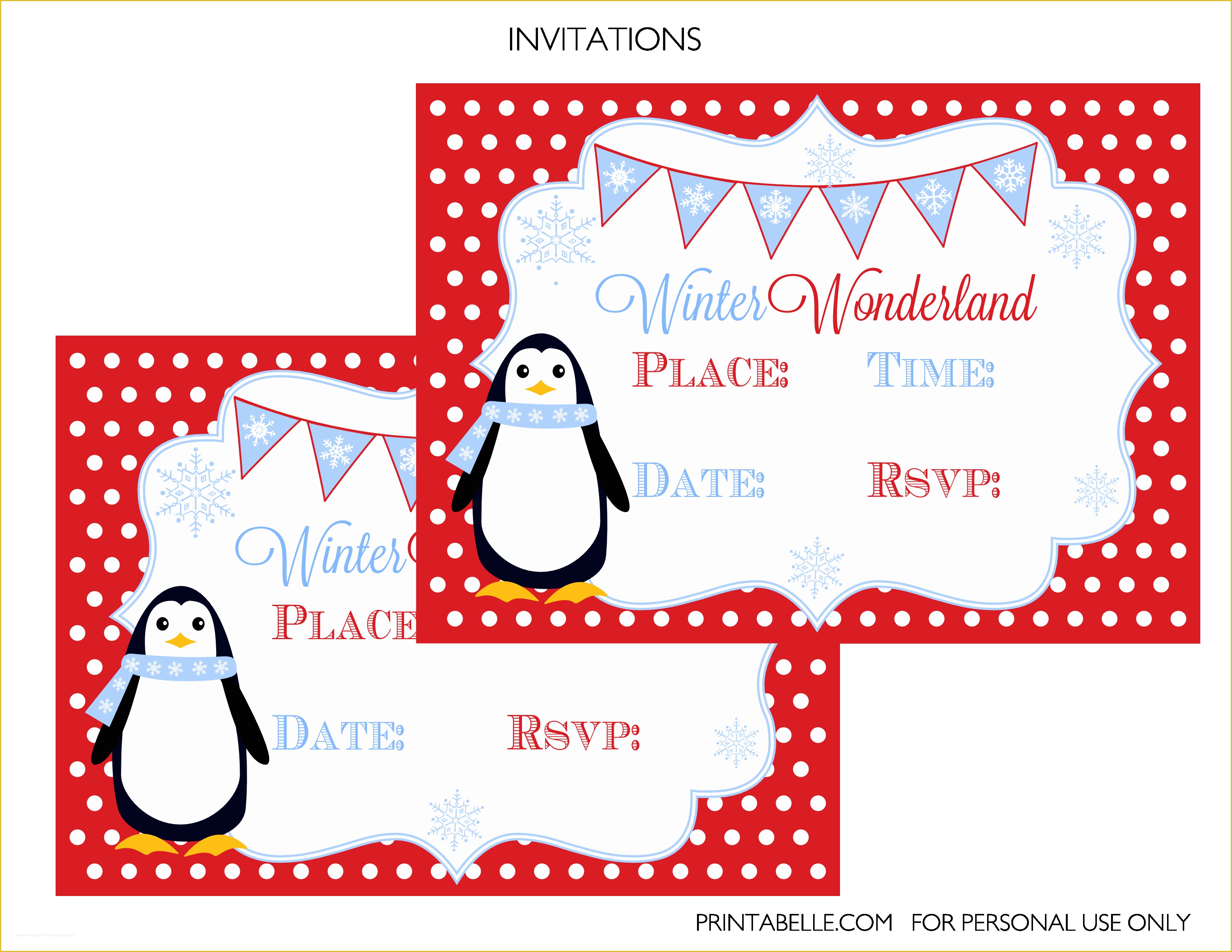 Free Winter Wonderland Invitations Templates Of Free Winter Wonderland Party Printables