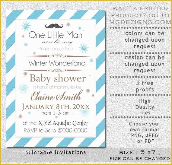 Free Winter Wonderland Invitations Templates Of Items Similar to Printable Blue Snowflakes Winter