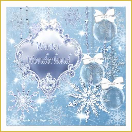 Free Winter Wonderland Invitations Templates Of Personalized formal Winter Wonderland Invitations