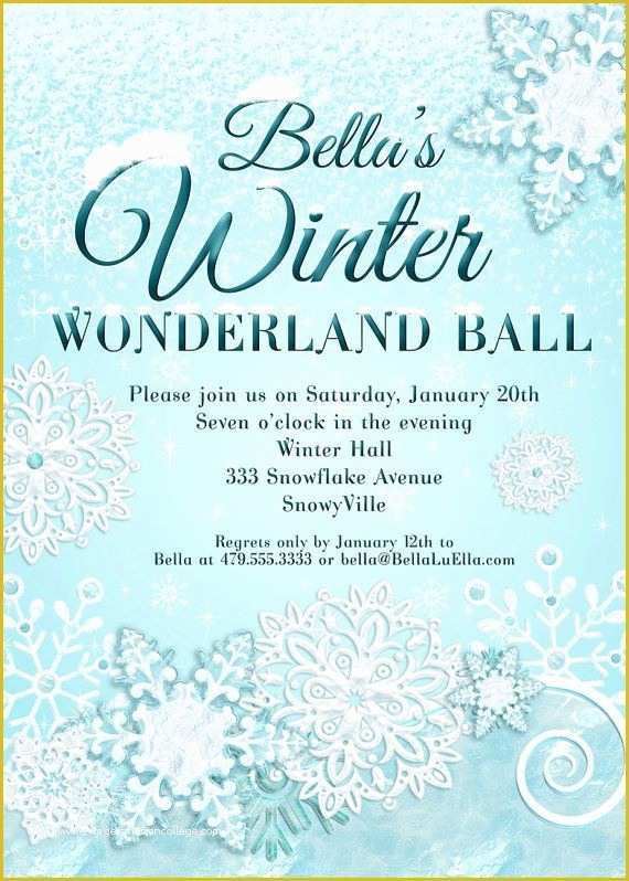 Free Winter Wonderland Invitations Templates Of Snowflake Invitation Frozen Pinterest