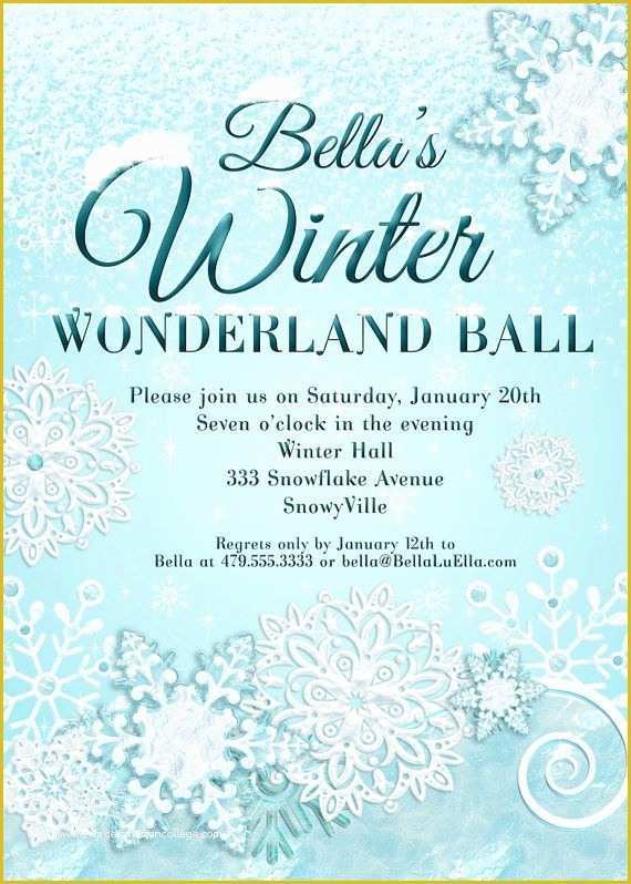 Free Winter Wonderland Invitations Templates Of Snowflake Invitation Frozen Pinterest