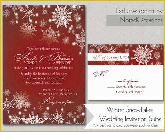 Free Winter Wonderland Invitations Templates Of Winter Wedding Invitation Printable Set Christmas Wedding