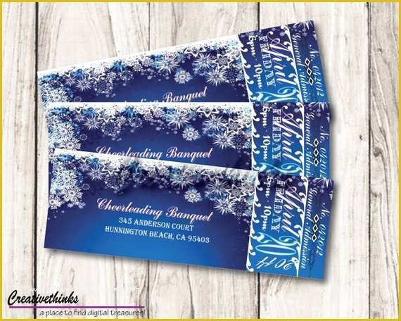 Free Winter Wonderland Invitations Templates Of Winter Wonderland Banquet Ticket Digital File by