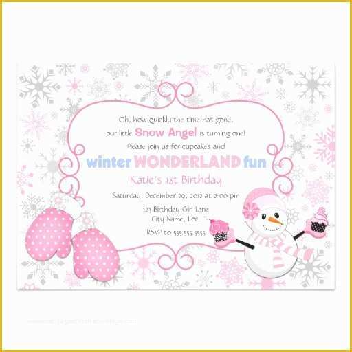 Free Winter Wonderland Invitations Templates Of Winter Wonderland Birthday Invitation 13 Cm X 18 Cm