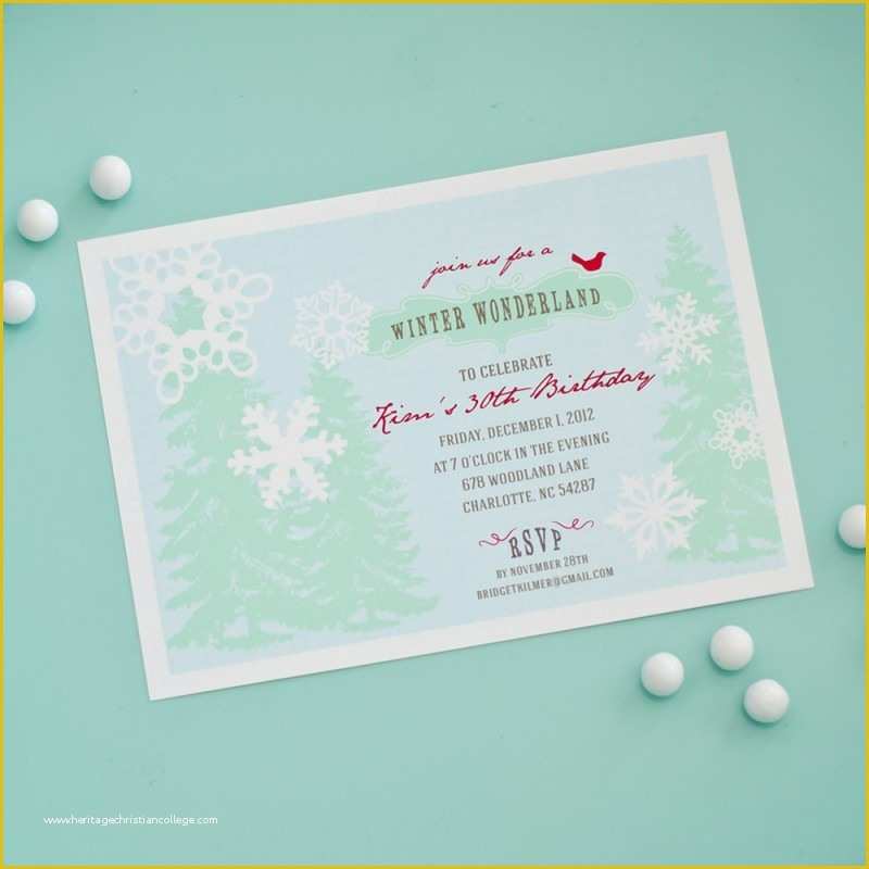 Free Winter Wonderland Invitations Templates Of Winter Wonderland Holiday or Birthday Party Printable