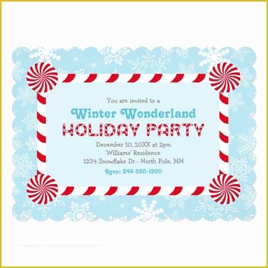 Free Winter Wonderland Invitations Templates Of Winter Wonderland Holiday Party Invitation
