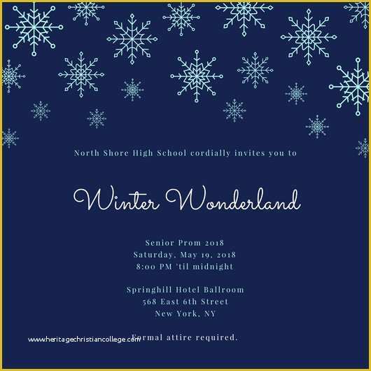 Free Winter Wonderland Invitations Templates Of Winter Wonderland Prom Invitation Templates by Canva