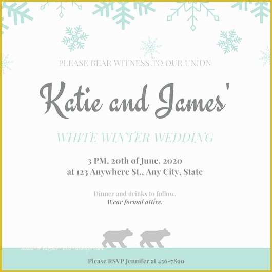 Free Winter Wonderland Invitations Templates Of Winter Wonderland Prom Invitation Templates by Canva