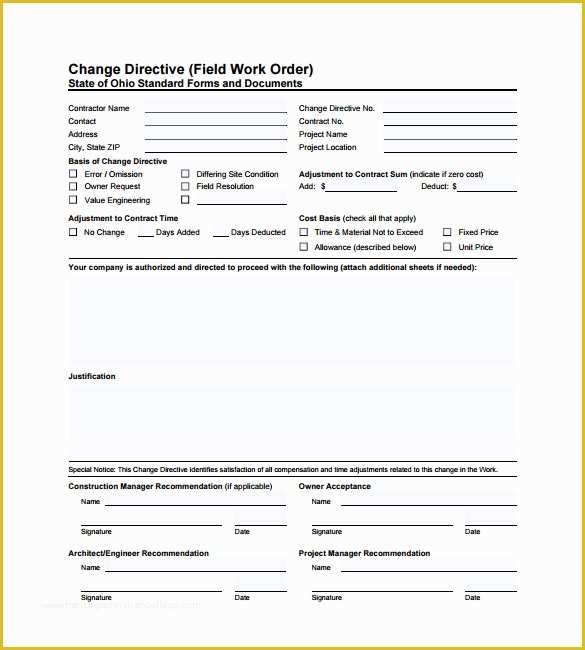 Free Work order Template Of Free Construction Proposal Template