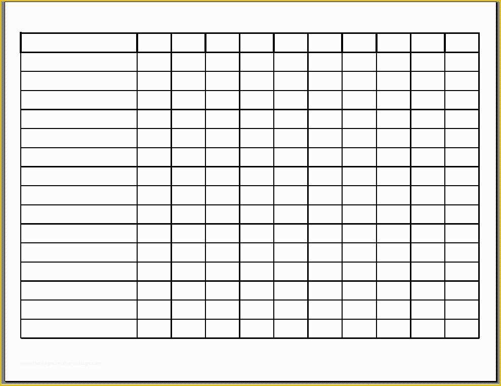 Blank Work Schedule Template