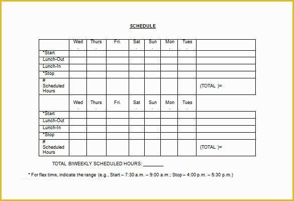 Free Work Schedule Template Of Employee Work Schedule Template 16 Free Word Excel