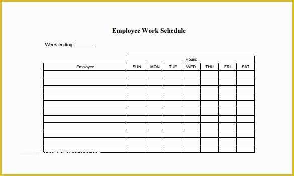 Free Work Schedule Template Of Free Employee Schedule Template