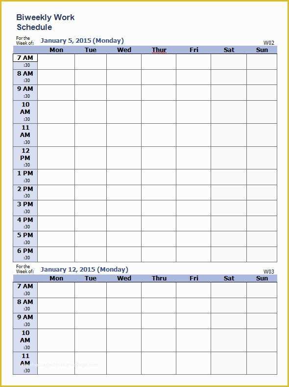 Free Work Schedule Template Of Weekly Schedule Template 9 Download Free Documents In