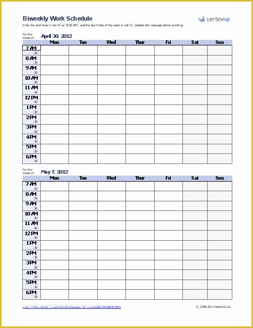 Free Work Schedule Template Of Work Schedule Template for Excel