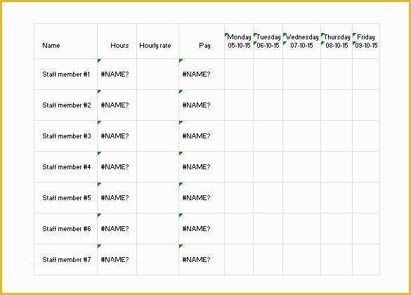 47 Free Work Schedule Template