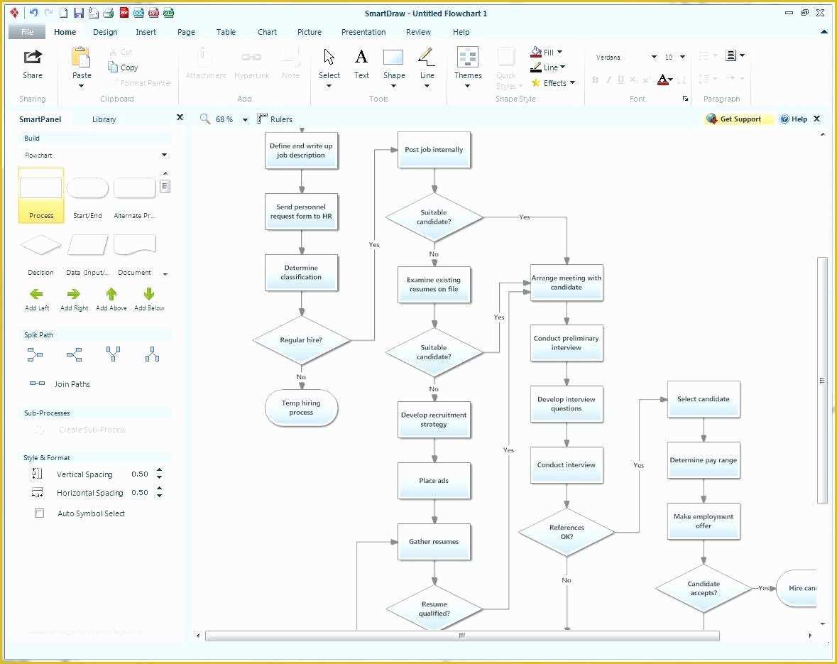 Free Workflow Chart Template Word Of Process Flow Template Word Idealstalist