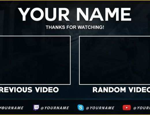 Free Youtube Template Maker Of Free Outro Template Nelson Designs