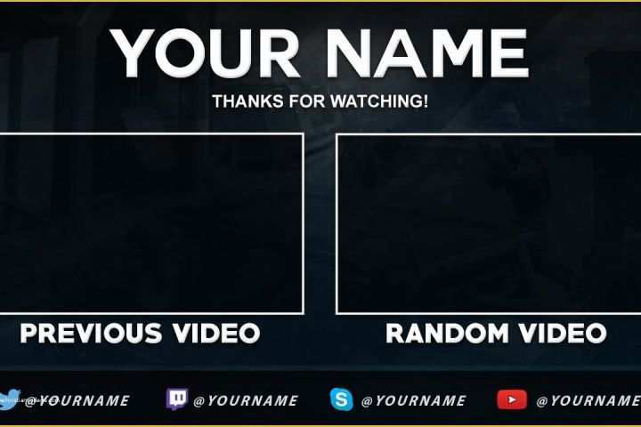 Free Youtube Template Maker Of Free Outro Template Nelson Designs