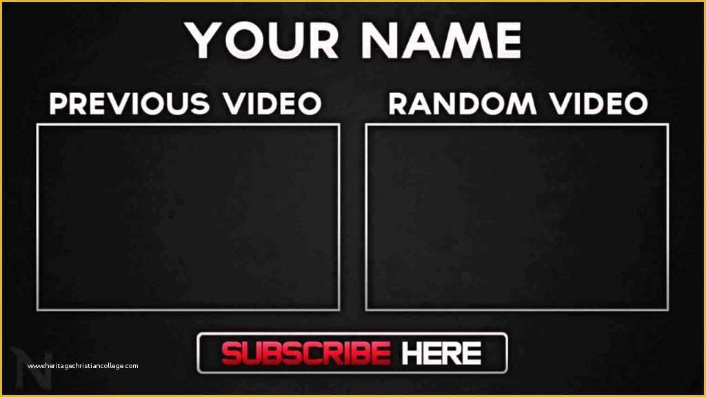 Free Youtube Template Maker Of Outro Template Maker