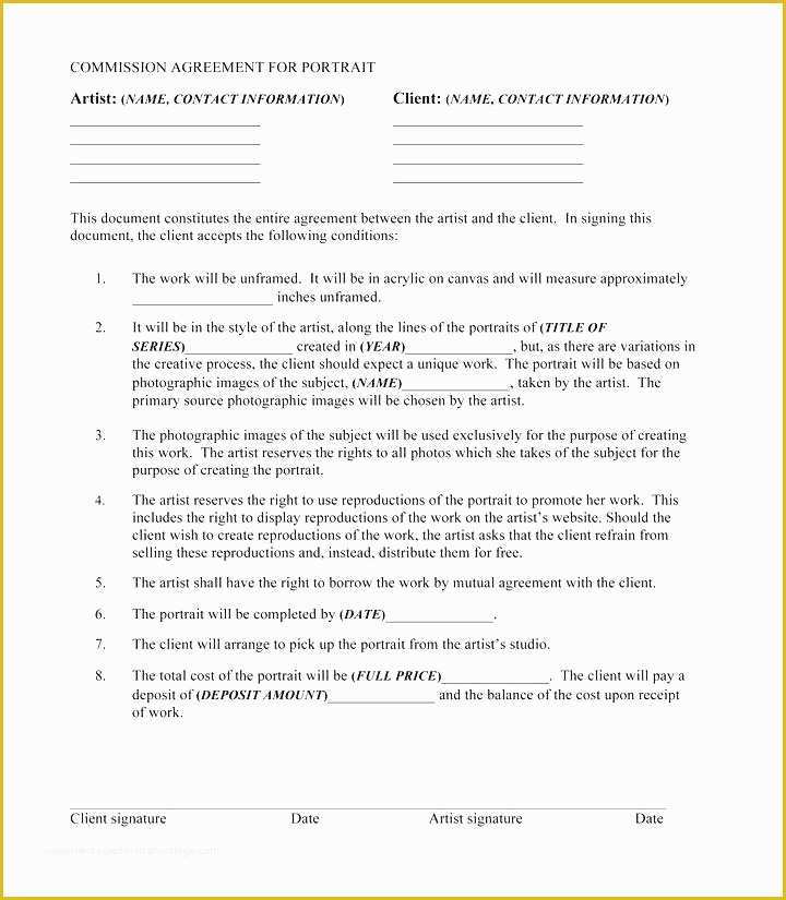 Freelance Agreement Template Free Of Artist Performance Contract Template C Agreement Sample