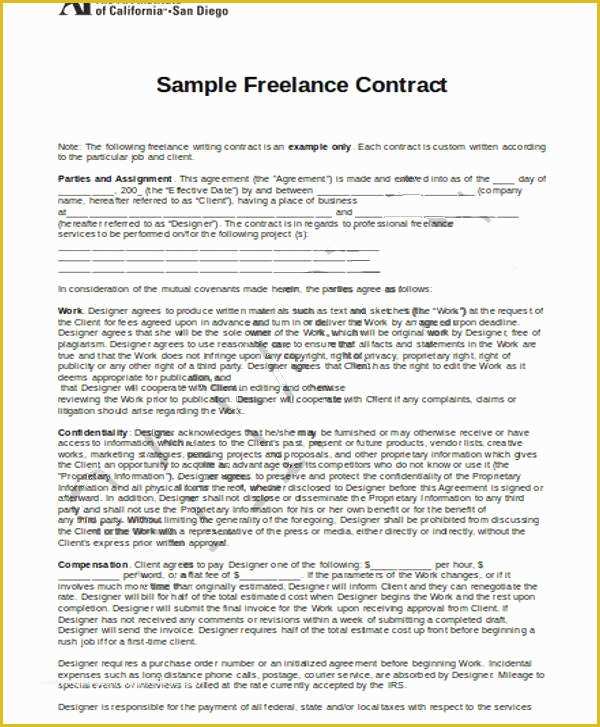 Freelance Agreement Template Free Of Freelance Agreement Template Free Unique Freelance Writer