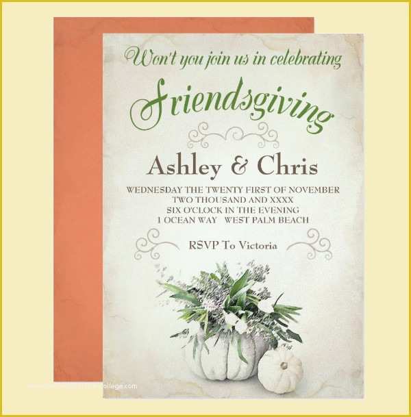 Friendsgiving Invitation Free Template Of 17 Friendsgiving Invitations Jpg Vector Eps Ai