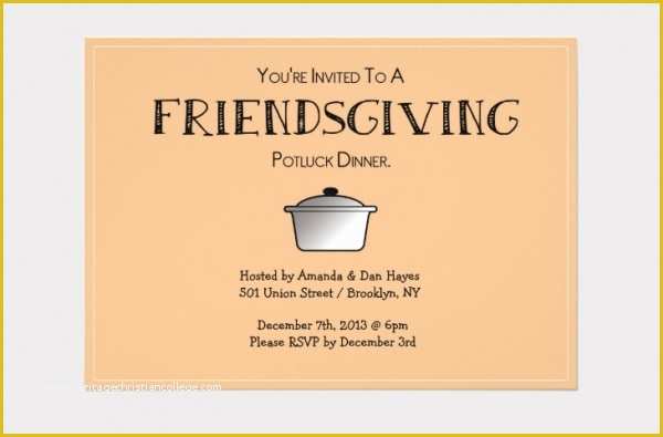 Friendsgiving Invitation Free Template Of 17 Friendsgiving Invitations 
