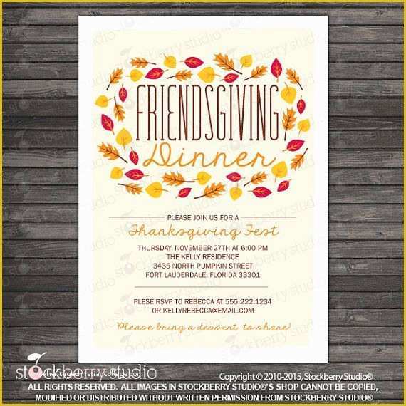 Friendsgiving Invitation Free Template Of Best 25 Potluck Invitation Ideas On Pinterest