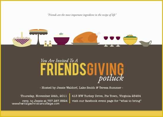 Friendsgiving Invitation Free Template Of Cards Friendsgiving Potluck at Minted