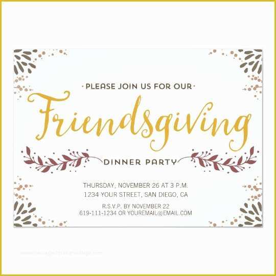 Friendsgiving Invitation Free Template Of Friendsgiving Dinner Invitation