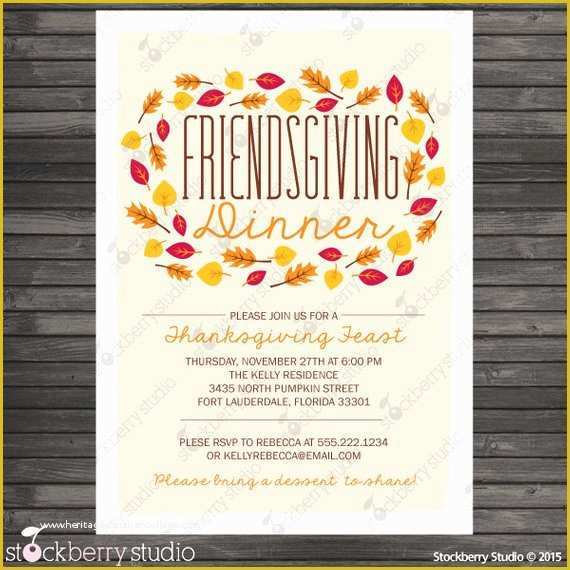 Friendsgiving Invitation Free Template Of Friendsgiving Invitation Printable Friendsgiving Invite