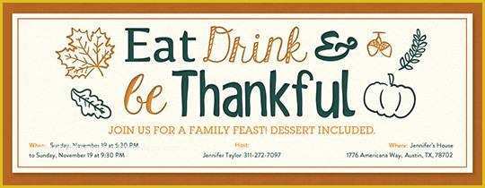 Friendsgiving Invitation Free Template Of Invitations Free Ecards and Party Planning Ideas From Evite