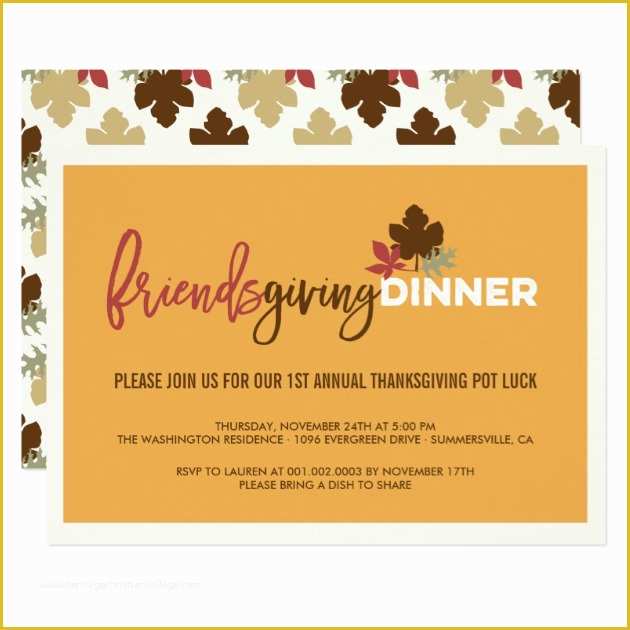 Friendsgiving Invitation Free Template Of Personalized Friendsgiving Invitations