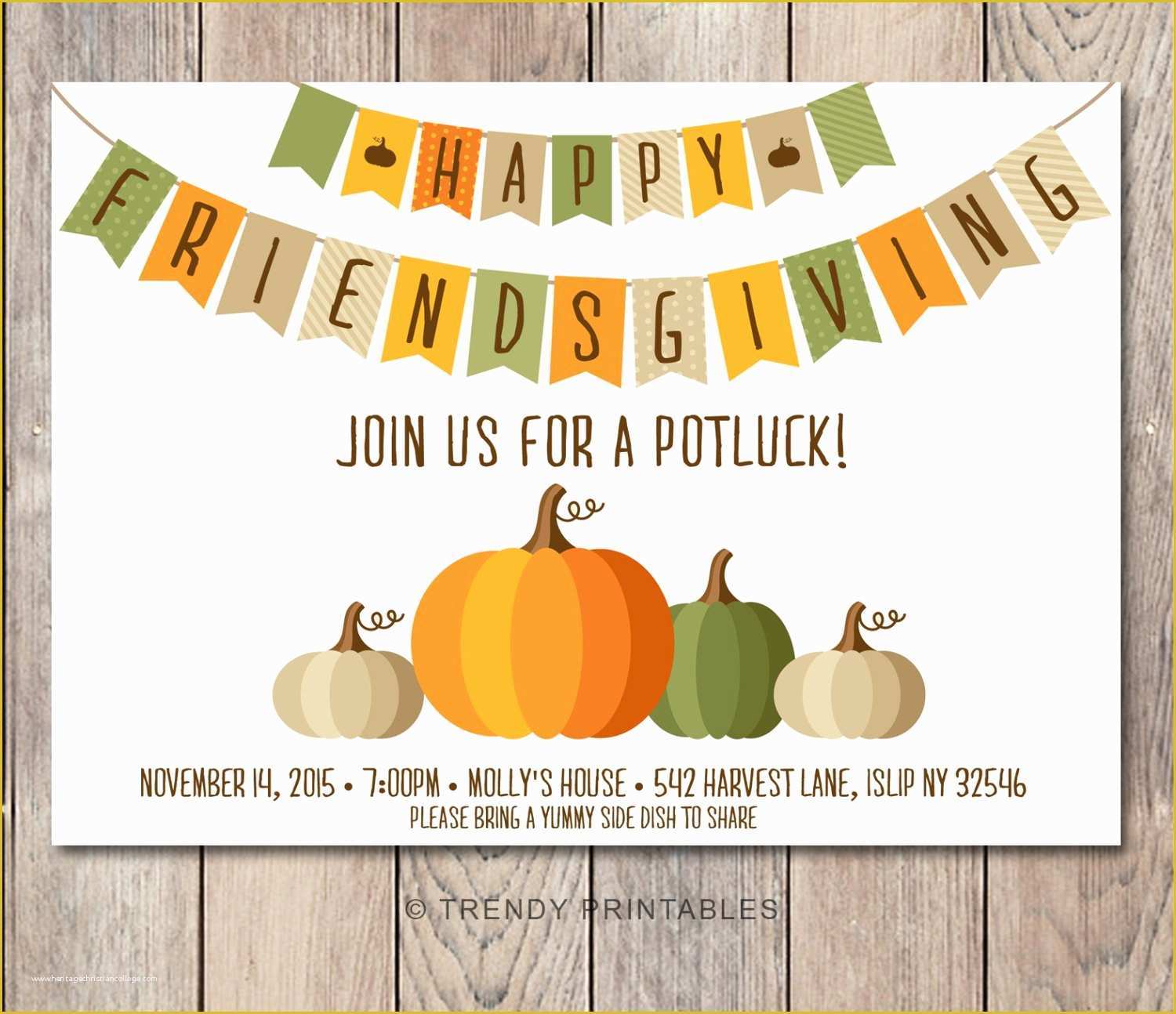Friendsgiving Invitation Free Template Of Potluck Invitation Friendsgiving Thanksgiving Invitation